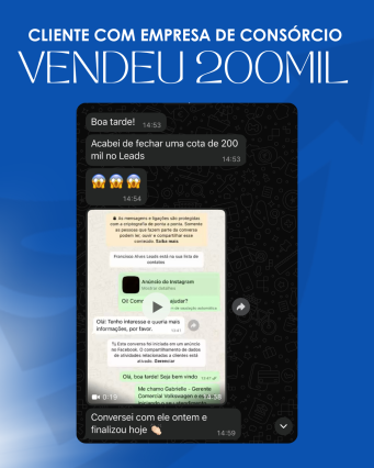 Cliente com empresa de consórcio